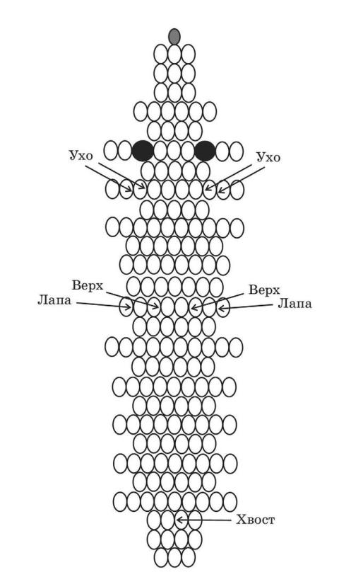 Кошка бисерная (без рисунка)