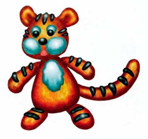 Пластилиновый тигренок